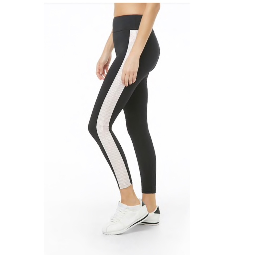 Forever 21 Active Metallic Striped Leggings (NWT) - Picture 3 of 5